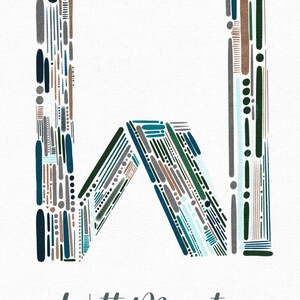 Personalized Name Letter | baby name sign | nursery decor| name art  | digital download | baby room | baby room decoration | name painting