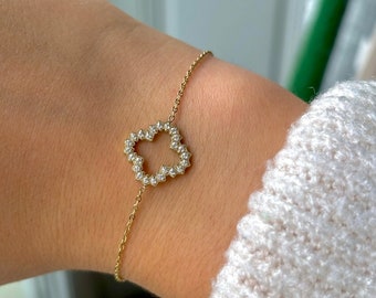 Stainless steel clover bracelet - Christmas gift idea - Women's gift - Birthday gift - Gold clover bracelet