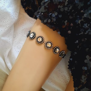 Black Garter , Gothic Wedding Garter , Boho Wedding , Bridal Party Garter , Shiny Stone Black Garter , Black Sleek Simple Garter