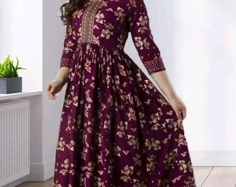 Stijlvolle bedrukte Anarkali Kurta: geef je etnische garderobe een boost met dit chique item