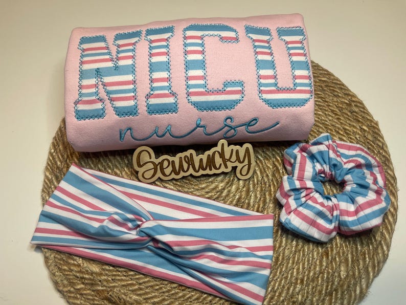 Nurse Headband, NICU Nurse Gift, Labor and Delivery Nurse Headband, Scrub Headband, Nurse gift, Women’s Headbands, L&D gift, Graduation gift Newborn stripe
