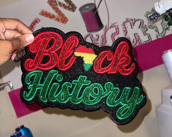 Black History-broderifil, broderifil, Black History Month-lappfil, melaninbroderi, Black History Month-broderi,