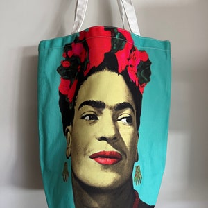 Frida Inspired Canvas Bucket Bag