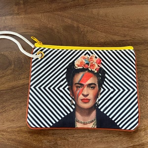 Frida Inspired Canvas Make Up Pouch