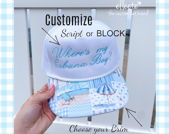 Custom Embroidered Trucker Hat: Choose Your Brim and Lettering