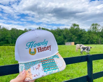 Howdy Honey Western Country Elleete Embroidered Trucker Hat