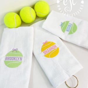 Custom Embroidered Tennis Ball Towel: Sports Gift with Gold Clip
