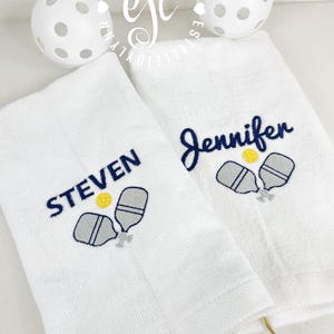 Custom Embroidered Pickleball Towel: Monogrammed Sports Accessory