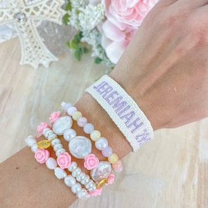 Bible Verse Bracelet / Custom Bible Verse Tassel Bracelet / Religious Bracelet / Religious Jewelry