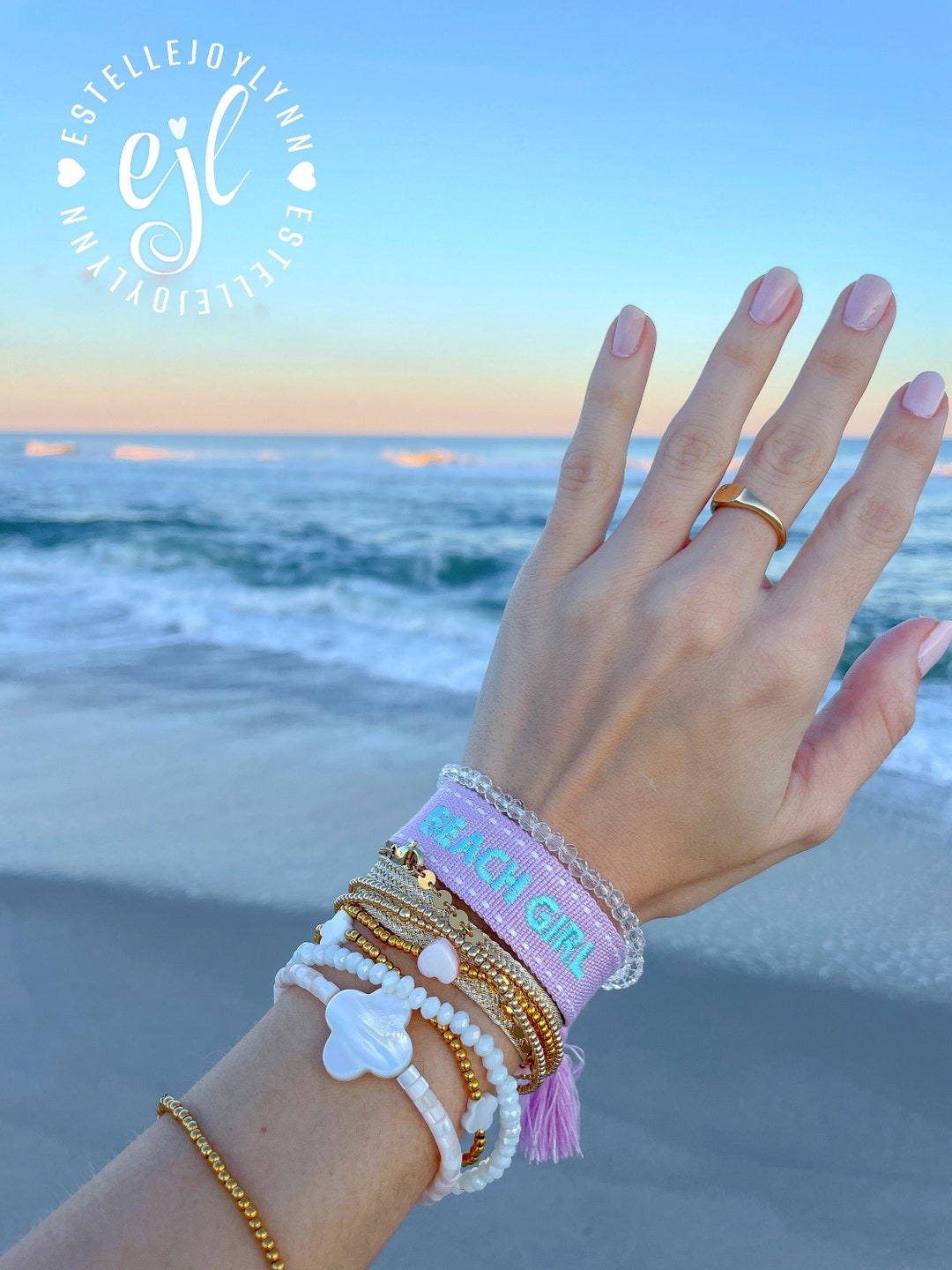 Beach Girl Embroidery Tassel Bracelet / Embroidered Luxury Friendship ...