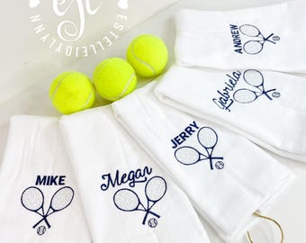 Custom Embroidered Tennis Towel: Monogrammed Sports Towel with Clip