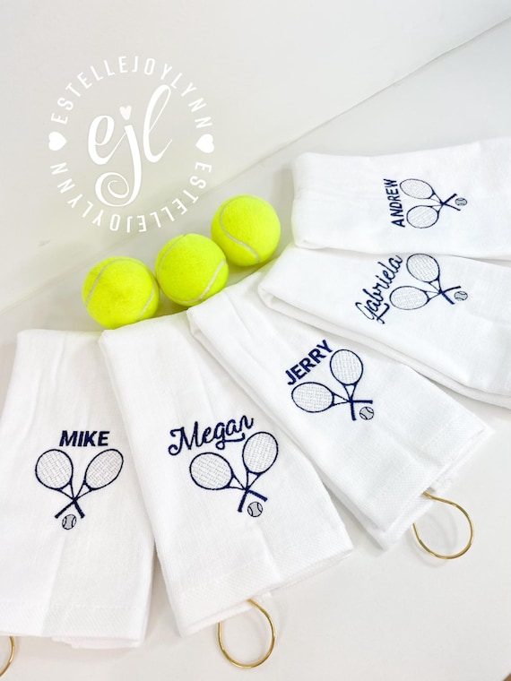 Custom Embroidered Tennis Towel: Monogrammed Sports Towel with Clip