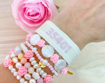 Custom Zip Code Friendship Bracelet: Boho Tassel Accent