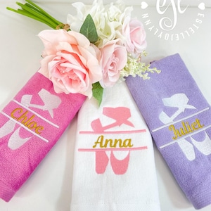 Custom Embroidered Ballet Towel: Personalized Dance Bag Accessory