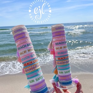 Beach Jewelry / Beach Bracelet/ Embroidered Tassel Beach Bracelet / Beach Bracelet / Tassels
