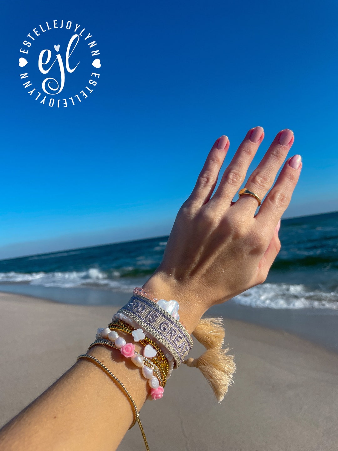 GOD IS GREAT Embroidered Religious Bracelet / Religious Jewelry / Faith Based Bracelet