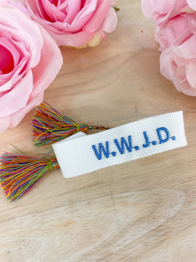 W.W.J.D. Bracelet / WWJD Tassel Bracelet / What Would Jesus Do Etsy
