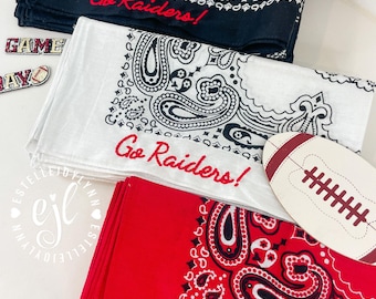 Personalized Game Day Bandana: School Spirit Custom Bandana / Personalized Team Colors
