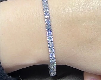 10 ct Londia Natural Diamond Tennis Bracelet /Anniversay Gift / Unique Diamond Bracelet