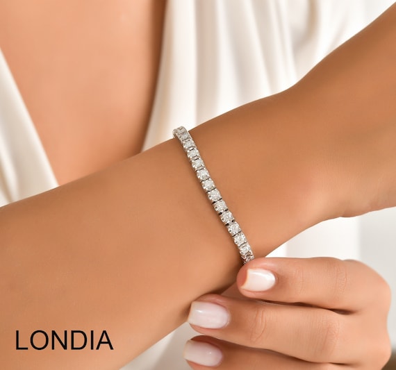 Statement Diamond on Mini Tennis Bracelet