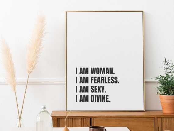 I Am A Woman I Am Fearless I Am Woman I Am Fearless I Poster | Etsy