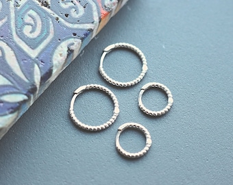 Hoop Earrings For Women, Silver Twist Huggies, Everyday Earrings, 11mm and 15mm, Excellent Gift For Her, Delivered In Branded Gift Packaging