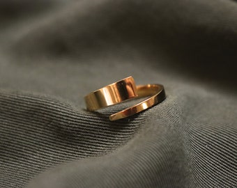 Gold Ring For Women, Geometric Wrap Ring, Gold Plated 18k, Minimalist Jewellery
