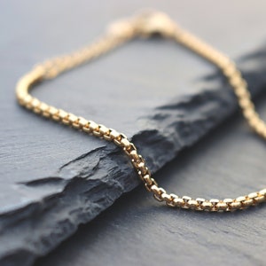 Classic Chain Bracelet, 18k Gold Plated Titanium Steel, Rope Bracelet For Women