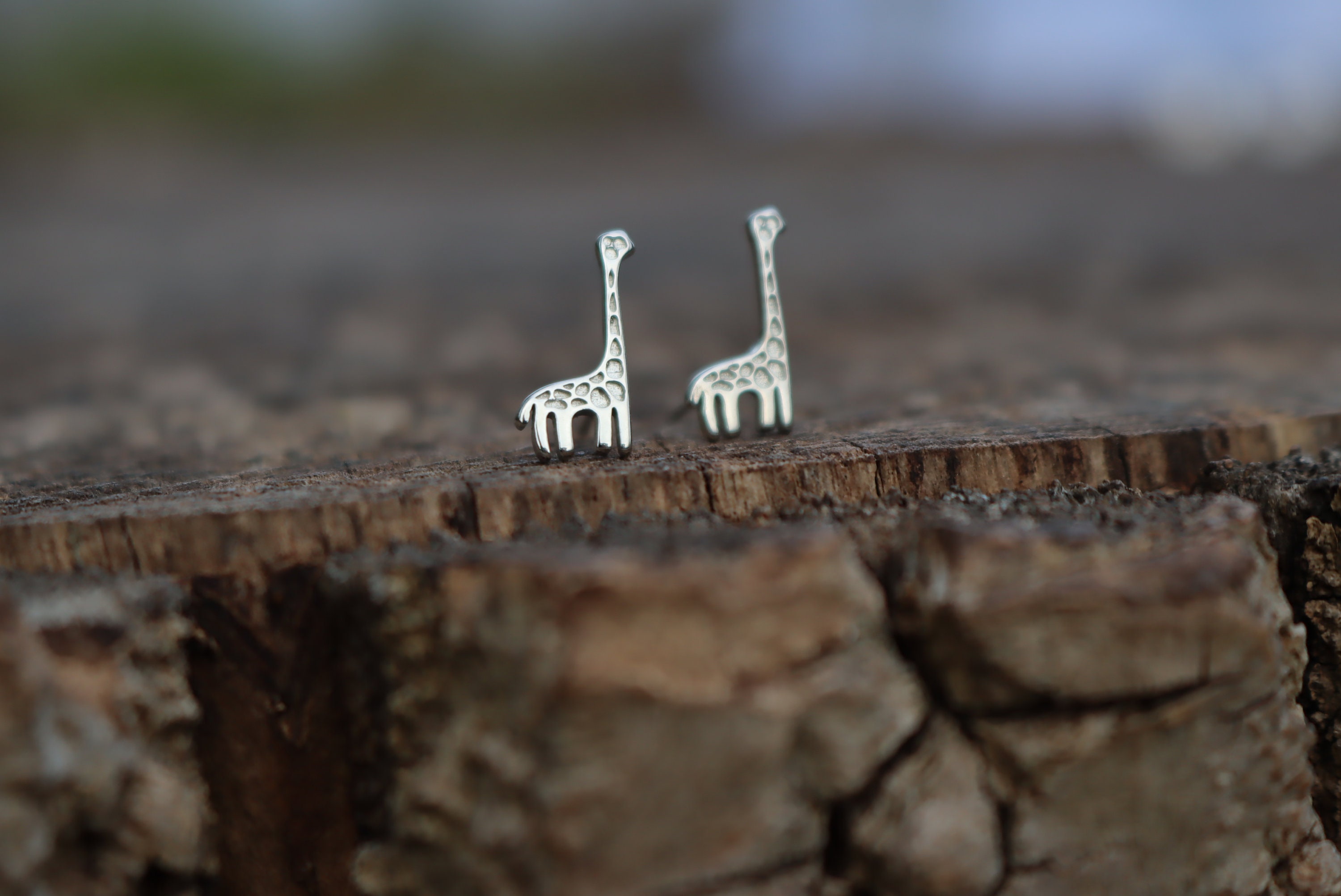 Sterling silver giraffe earrings online