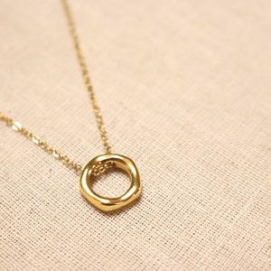 Geometric Pendant Necklace: 18k Gold Plated Pentagon