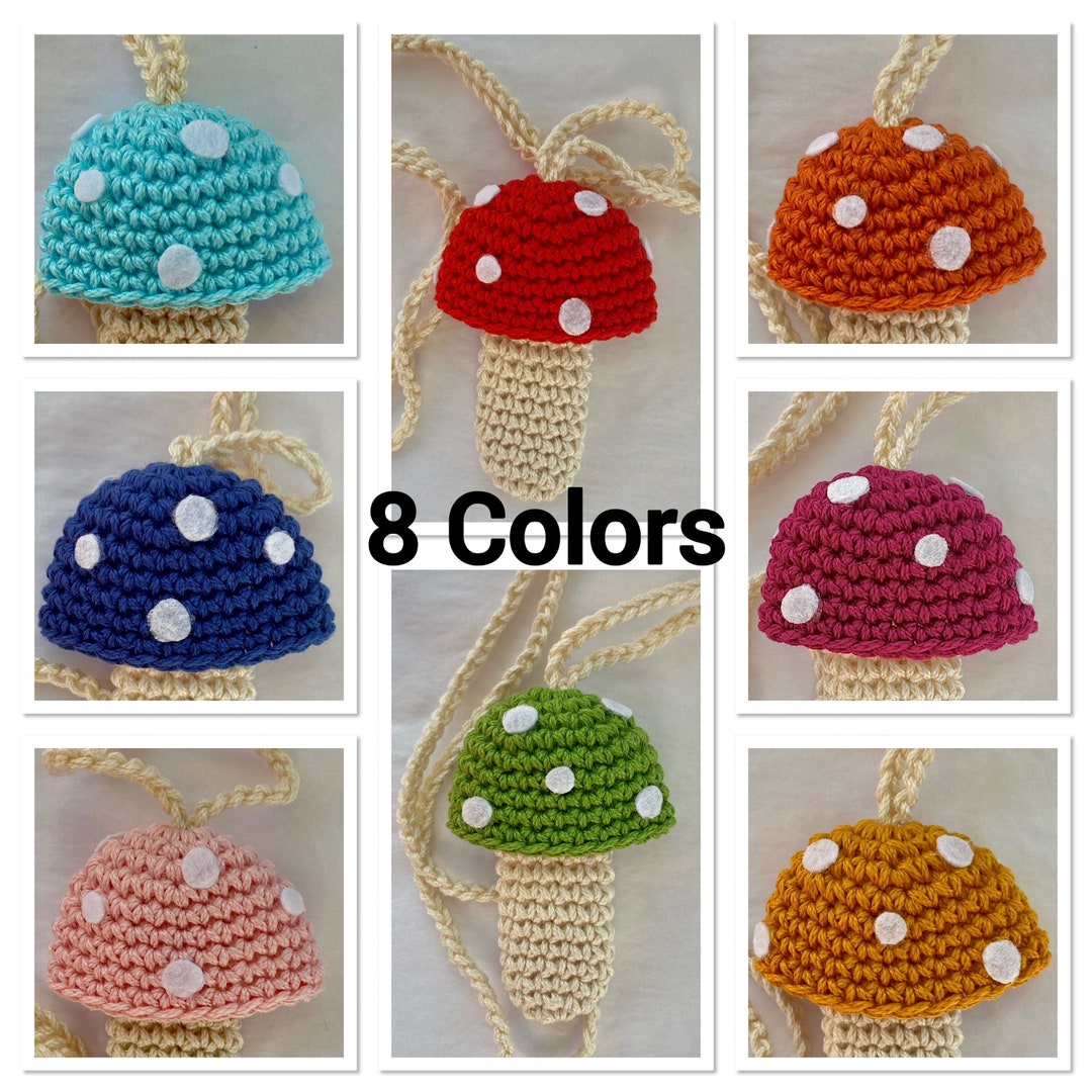 Crochet Mushroom, Lighter Holder, Chapstick Holder, Lighter Leash, Mushroom Pouch, Cottage Core