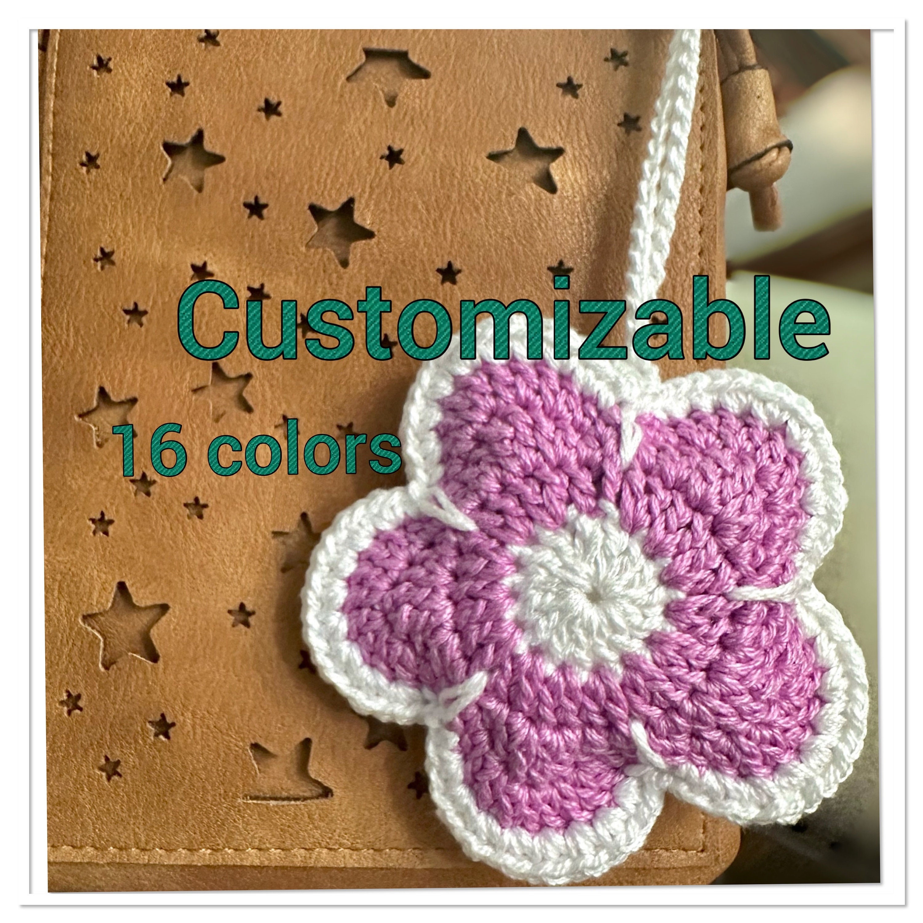 Buy Crochet Violet Flower Bag Online