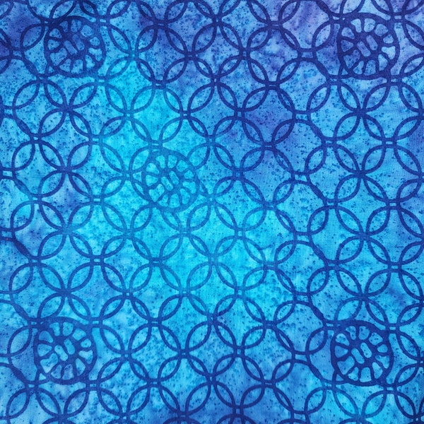 BATIK Abstract Floral 100% Cotton Quilting Fabric, PRE-CUT, 1 yard