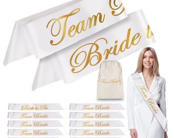 14 hen party sashes & bag |13 team bride  bride to be sash night do accessories