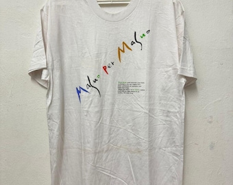 Vintage 90's Matsuo Ikeda Japanese T shirt / Art work Tee / Design Photo Tee / artist Art Design  Tee / Size L