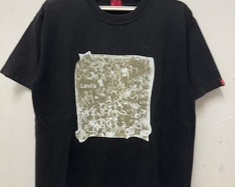 Vintage Levis PhotoTee T shirt Woodstock T shirt / Concert Woodstock 80's T shirt / Red Tag Levis Vintage / Size M