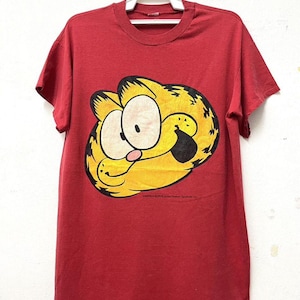 Vintage Garfield 90&#39;s Cartoon T shirt / Comedy Cartoon Kids / Cat Cartoon T shirt / Cartoon Network T shirt / Made In USA T shirt / size L
