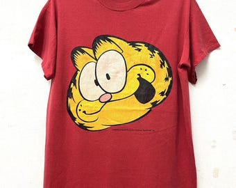 Vintage Garfield 90's Cartoon T shirt / Comedy Cartoon Kids / Cat Cartoon T shirt / Cartoon Network T shirt / Made In USA T shirt / size L
