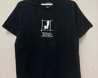 Vintage 90's The Poem T shirt / Design Photo Tee /  Art Tee /Fruit Of Loom / Size M