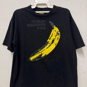 Vintage Velvet Underground & Nico Band T shirt / Pop art Andy Warhol T shirt / Rock Band T shirt / Lou Reed T shirt Band / Size L