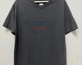 Vintage Aerosmith Rock Band T shirt / Logo Band Tee / Winterland T shirt Rock Band Aerosmith Tee / Size L
