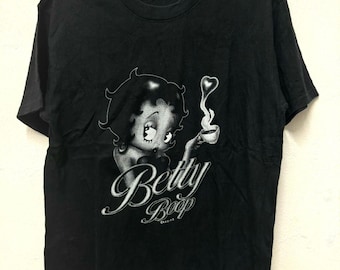 Vintage 90’s Betty Boop Coffee King Features Black Color M/L Size crew Neck Men Women T shirt