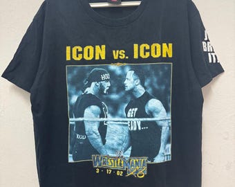 Vintage WWF Icon Vs. Icon Hulk Hogan Vs. the Rock Wrestle Mania