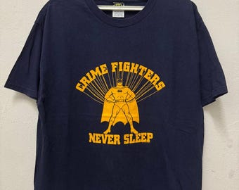 Vintage 00's Batman T shirt / Crime Fighter Tee / Men Women Super Hero Tee / Justice League T shirt / Size L