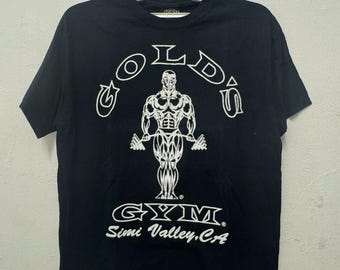 Vintage Gold's Gym Simi Valley CA Legends / gymshirt / Arnold Schwarzenegger / Sergio Olivie / bodybuildershirt / Made in USA maat M