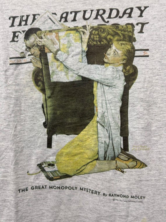 Vintage 90s the Saturday Evening Post Magazine Artwork American 