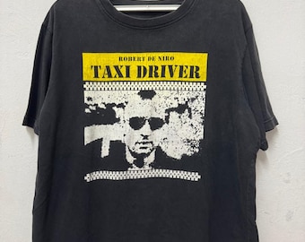Vintage 90's Taxi Driver Reberto De Niro Movie T shirt / Action Movie Tee / Photo  T shirt Sun Faded / T shirt Promo Movie T shirt / Size XL