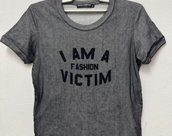Camiseta de moda Dolce & Gabbana Nett / Camiseta de diseñador / Camiseta Spellout / Talla S