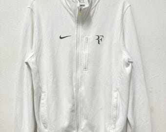 Nike Roger Federer Sweatshirt Full Zipper / Vintage Sweatshirt Roger Federer Nike Men / Embroidered Logo RF / Men Women Size S