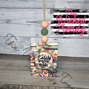 Car Air Freshener Easily Distracted By Books Library Book Lover Booktok Reader Scented Air Freshener Felt Cute Car Accessories Car Charm